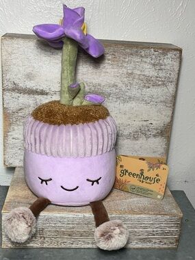 Greenhouse Plant Orchid Plush Soft Stuffed Potted Plush Flowers Asher 12" New